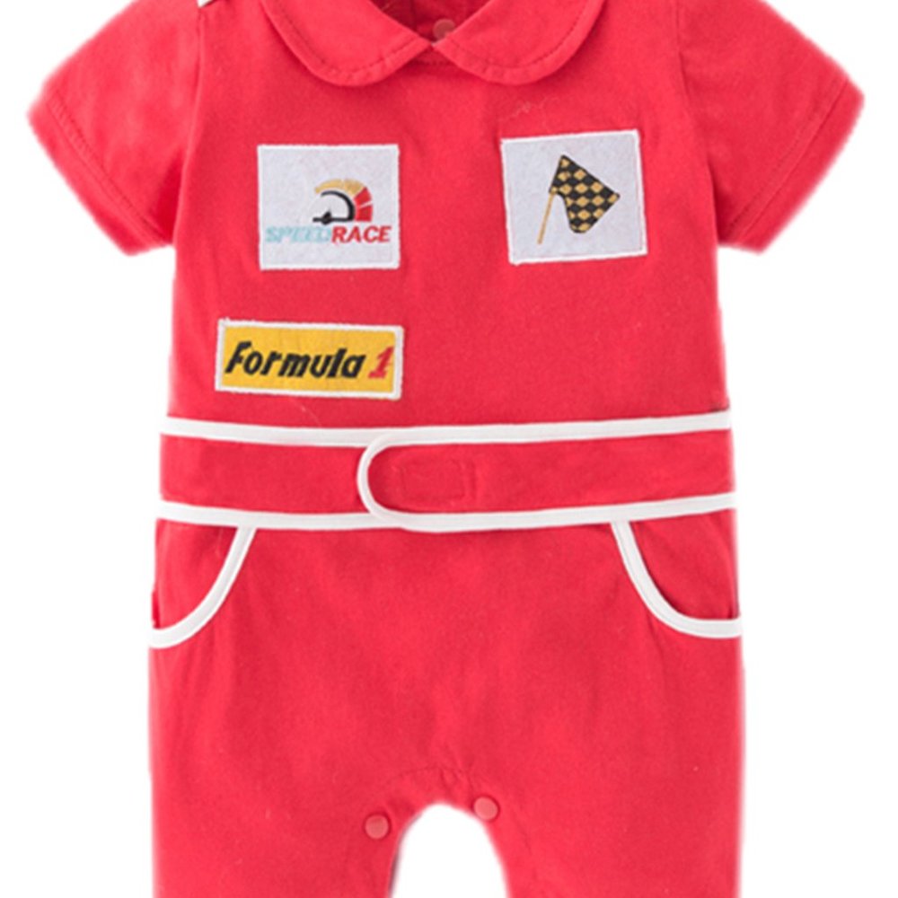 Red Racer Cotton Baby Romper